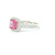 Pink Tourmaline and Diamond Ring 18k White Gold RPG-10388