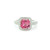 Pink Tourmaline and Diamond Ring 18k White Gold RPG-10388