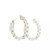 1.63ct Lab Grown In/Out Diamond Hoop Earrings 14k White Gold SIM-10716