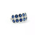 Rich Blue Sapphire and Diamond Band Ring 18k White Gold DC-10984