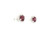 Rhodolite Garnet and Diamond Halo Earrings 14k White Gold 235-10293