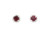 Rhodolite Garnet and Diamond Halo Earrings 14k White Gold 235-10293