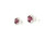 Rhodolite Garnet and Diamond Halo Earrings 14k White Gold 235-10293