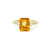 Golden Citrine and Diamond Ring 14k Yellow Gold LJI-10130