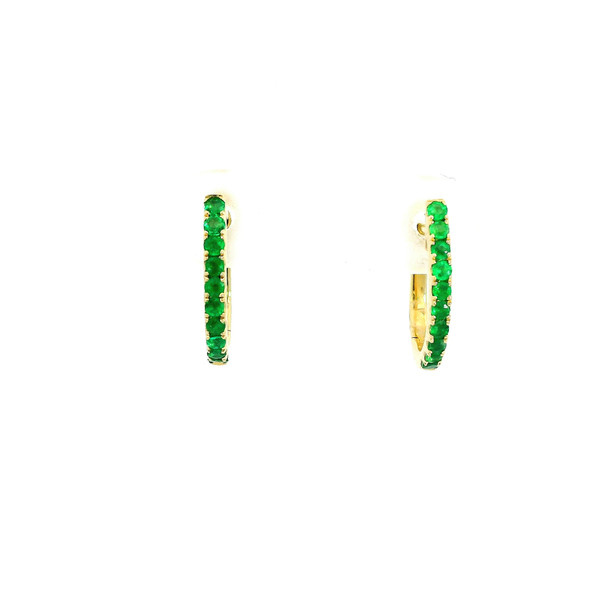Emerald Hoop Earrings DC-10970