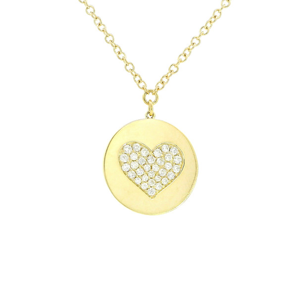 Elegant Heart Diamond Pendant Necklace DC-10944