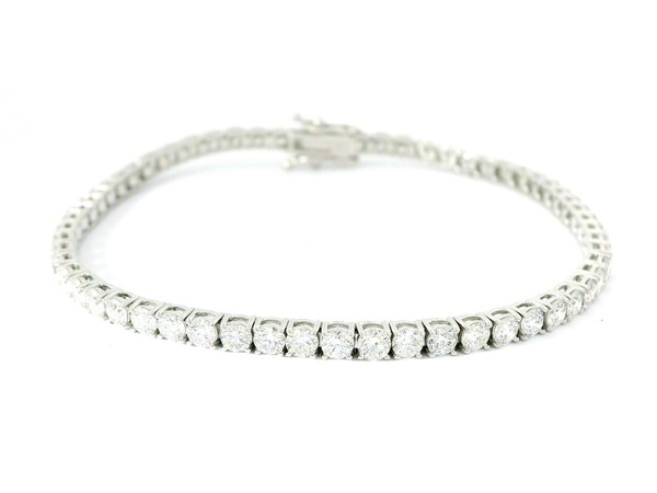 Elegant Diamond 14k White Gold Tennis Bracelet SIM-10648