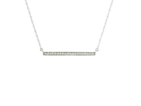 Elegant Diamond Bar Necklace SIM-10653