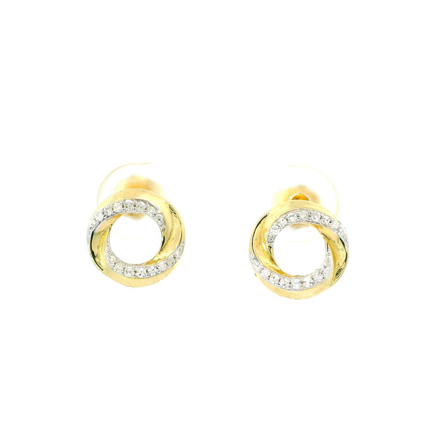 Elegant Gold and Diamond Earrings SIM-10650
