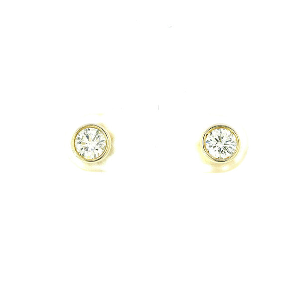 Elegant Bezel Set Diamond Stud Earrings SIM-10660