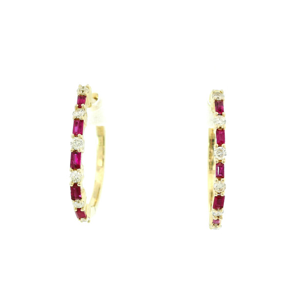 Elegant Ruby and Diamond Earrings SIM-10673