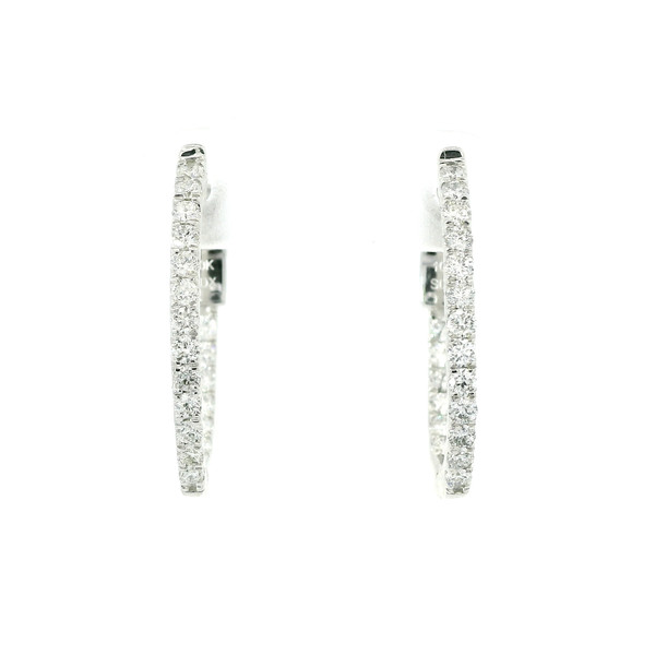 Elegant Diamond Hoop Earrings SIM-10674