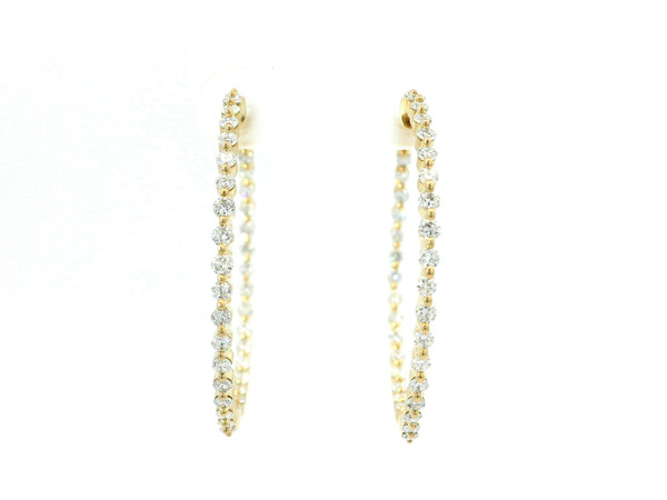 Elegant Lab Grown Diamond Hoop Earrings LGD-10116