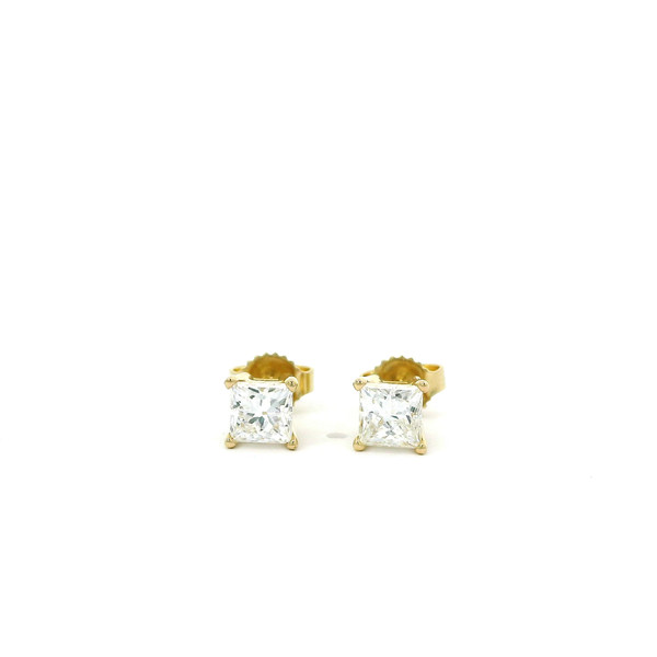 Elegant Princess Cut Lab Grown Diamond Earrings LGD-10107