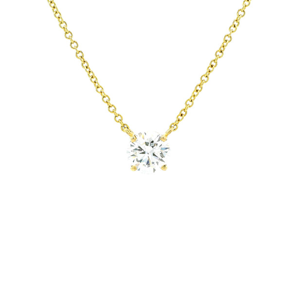 14k Gold Lab Grown Diamond Solitaire Pendant Necklace LGD-10045