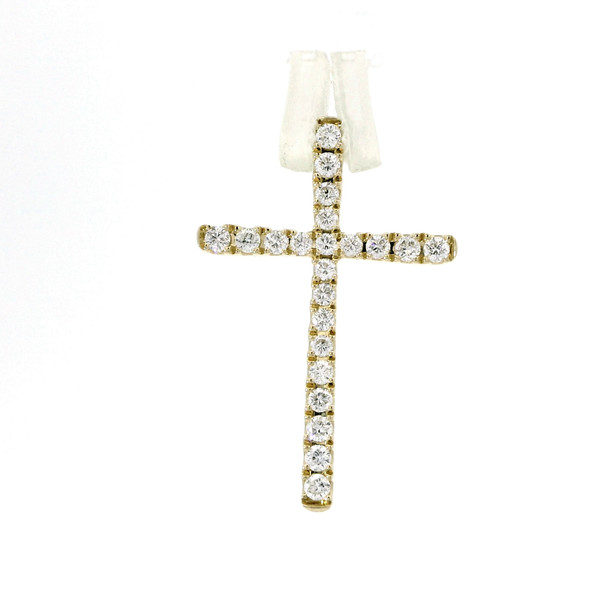 Diamond Cross Pendant in 14kt Yellow Gold GBC-13265