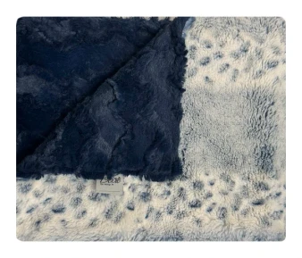 Glacier Blue Navy/Luxe Cuddle Bunny Navy Blanket