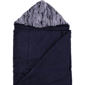 Navy / Forest Fox Winter Sky Hooded Towel