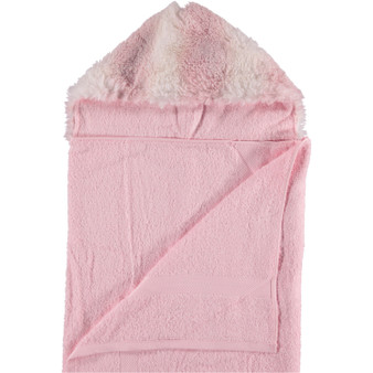 Pink / Arctic Chinchilla Rosewater Hooded Towel