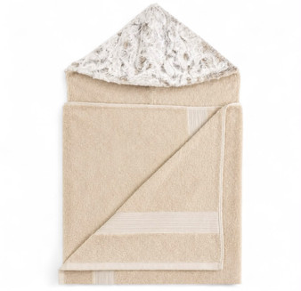 Ivory / Luxe Cuddle Snowy Natural Tan Towel