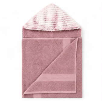 Mauve / Luxe Cuddle Zigzag Rosewine Towel