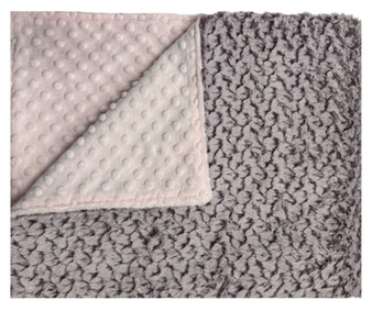 Minky Dot Light Pink/Ridge Mauve Blanket