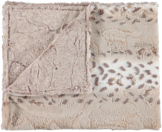 Arctic Lynx Taupe/Luxe Heather Quartz Blanket
