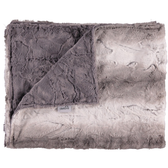 Luxe Charcoal /Artic Fox Blanket