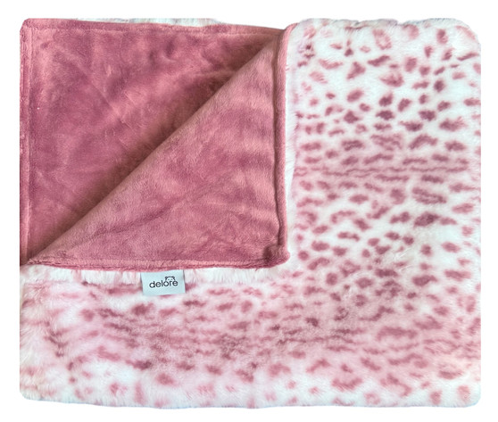 Luxe Cuddle Savanna Woodrose/Solid Wildrose Blanket
