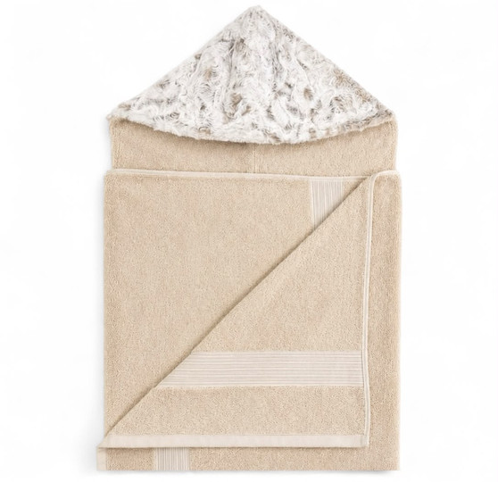 Ivory / Luxe Cuddle Snowy Natural Tan Towel