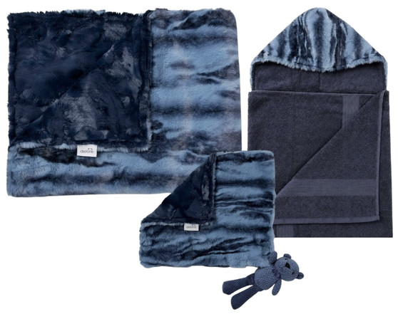 Delore Baby Luxe Navy / Luxe Cuddle Nube Jeans Set