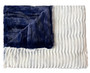 Luxe Cuddle Vienna Navy/Luxe Zigzag White/Navy Blanket