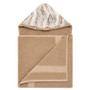 Taupe / Luxe Cuddle Snowy Owl Ivory Tan Towel