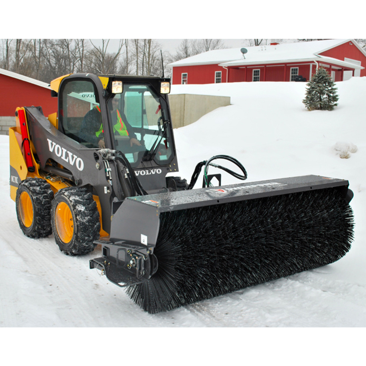 Sweepster Skid Steer Angle Rotary Broom Attachment | Skid