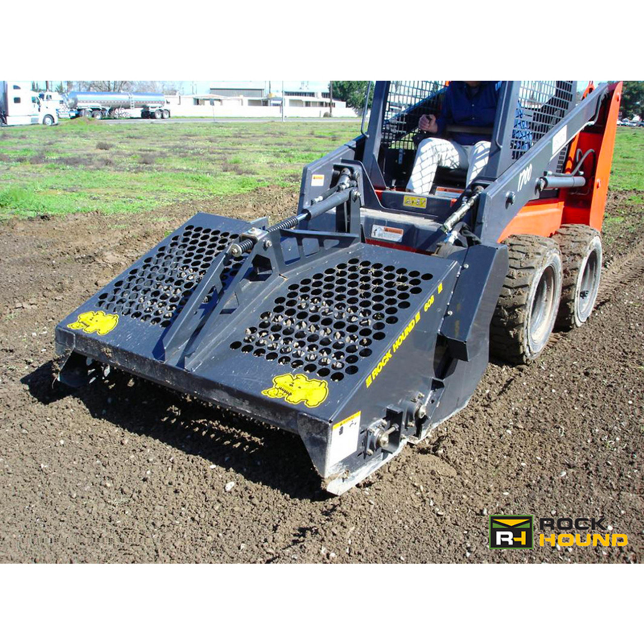Rockhound 72″ Hydraulic Landscape Rake for Skidsteers and Tractors –  EQUIPMENTLAND – Construction and Agriculture Attachments