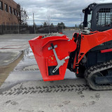 Action shot of the BMX-600 Skid Steer Cement Mixer