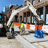 Lifting granite slabs with the Vacuworx SL2 vacuum lifting attachment