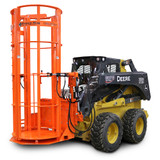 EZ Grout Skid Steer Fence Hog Attachment right angle view