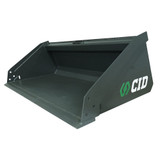 CID Skid Steer Long Bottom Bucket Attachment front angle