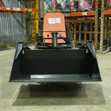 The CID Mini Skid Steer 4-in-1 Bucket Attached Full Frontal View