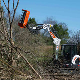 EX-40 Excavator Flail Mower cutting over 6" of material in a field