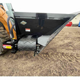 Side Angle of Dual Side Flow Material Bucket for Skid Steers