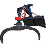 Skid Steer Powered Rotation Hardox Log Grapple Branch Manager