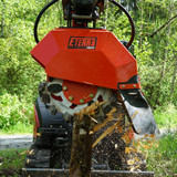 Eterra Excavator Stump Grinder side view grinding