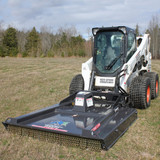 Bradco Ground Shark Skid Steer Brush Cutter Attachment right side angle lowered