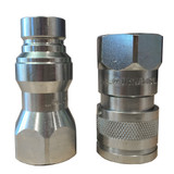 Hydraulic Flat Faced Coupler | 1/2" and 3/4" ORB