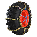 Quality Chain Skid Steer Loader 4 Link Snow Chain with Optional Bungees