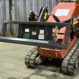 CID Mini Skid Steer Land Leveler Attached Welded Corner Closeup