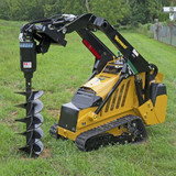 Action shot of the Mini Skid Steer Auger Drive