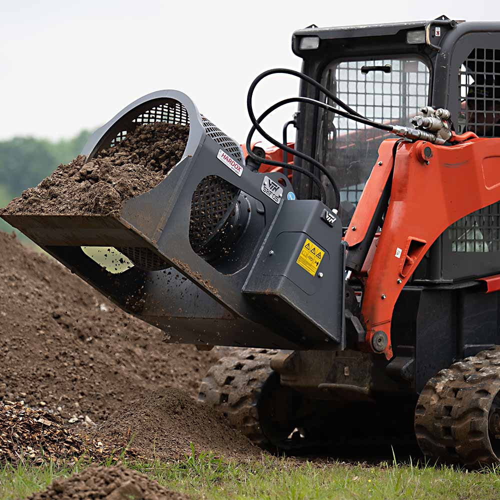 VTN Skid Steer Rotating Screening Bucket Skid Steer Solutions